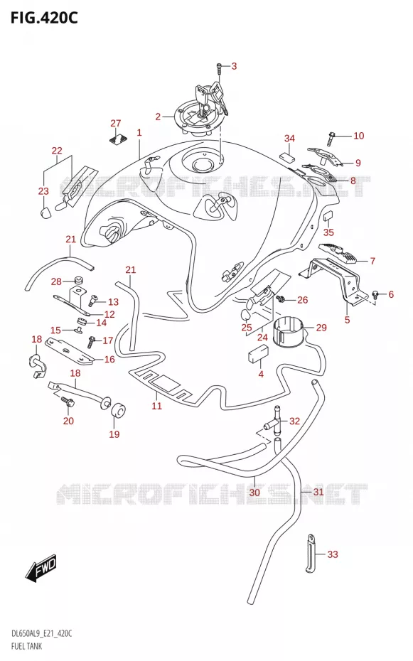 BENZINETANKS (DL650A,DL650AUE) Suzuki MOTO 650 V-STROM 2019  DL650XA L9 (E21)