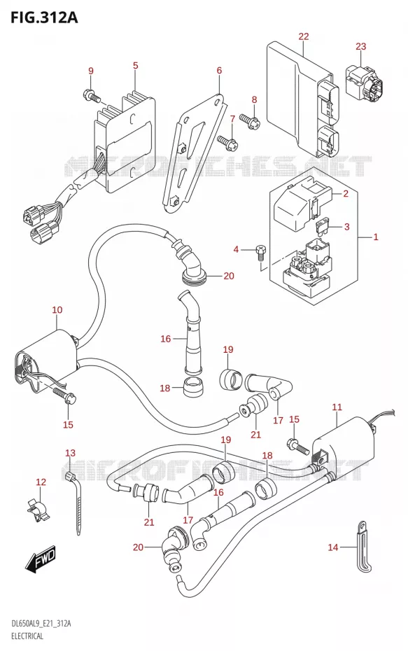 ELEKTRISCH (DL650XA,DL650A) Suzuki MOTO 650 V-STROM 2019  DL650A L9 (E21)