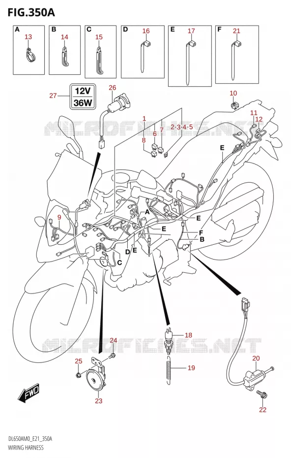BEDRADING Suzuki MOTO 650 V-STROM 2020  DL650A M0 (E21)