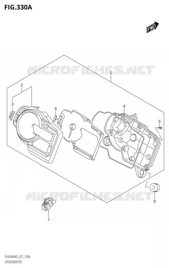 SNELHEIDSMETER Suzuki MOTO 650 V-STROM 2020  DL650XA M0 (E21)
