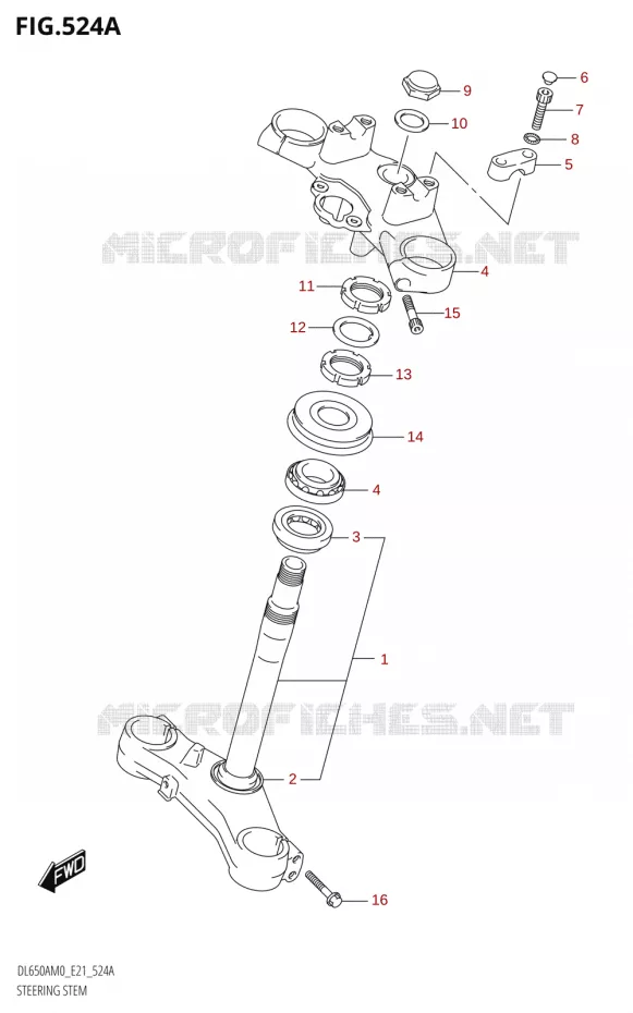 STUURKOLOM Suzuki MOTO 650 V-STROM 2020  DL650XA M0 (E21)