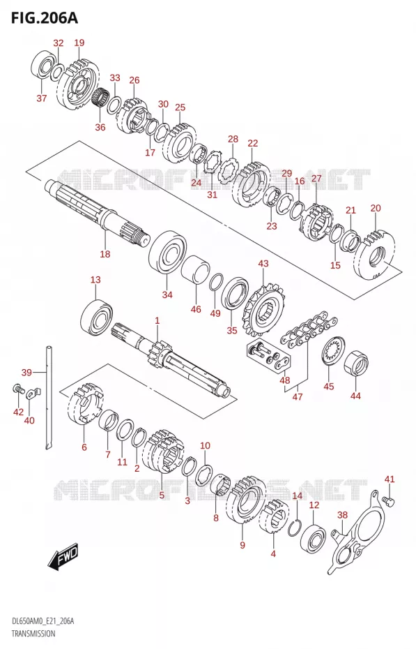TRANSMISSION Suzuki MOTO 650 V-STROM 2020  DL650XA M0 (E21)