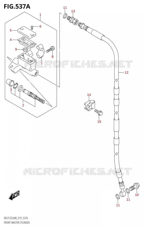 FRONT HOOFDREMCILINDER Suzuki MOTO 125 DR-Z 2020  DR-Z125L M0 (E19)