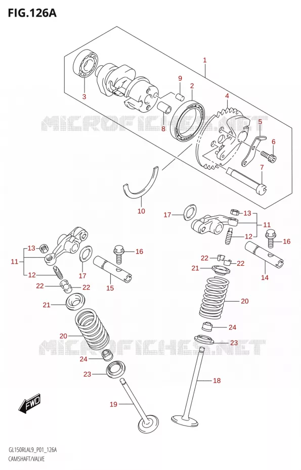 NOKKENAS - VALVES Suzuki MOTO 150 INTRUDER 2019  GL150RLA L9 (P01)