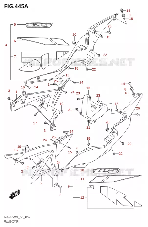 ACHTER KUIP Suzuki MOTO 125 GSX-R 2020  GSX-R125XA M0 (P21)