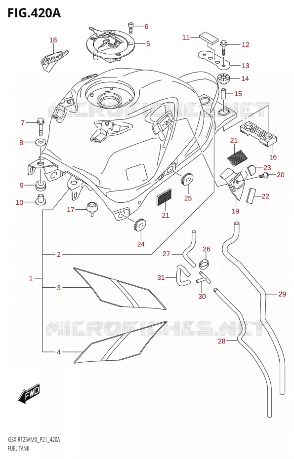 BENZINETANK Suzuki MOTO 125 GSX-R 2020  GSX-R125XA M0 (P21)