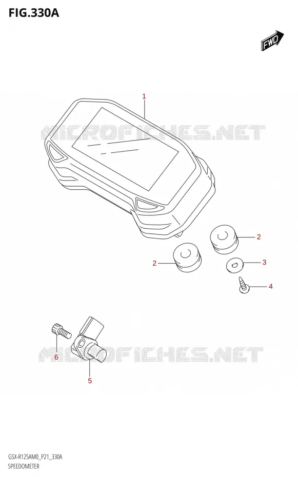 SNELHEIDSMETER Suzuki MOTO 125 GSX-R 2020  GSX-R125XA M0 (P21)