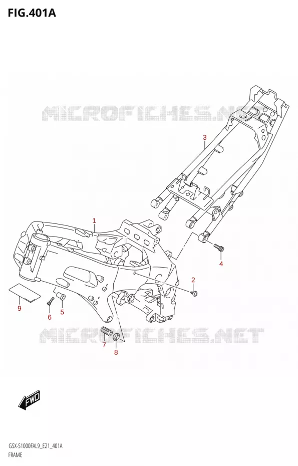 FRAME Suzuki MOTO 1000 GSX-S 2019  GSX-S1000FAUF L9 (E21)