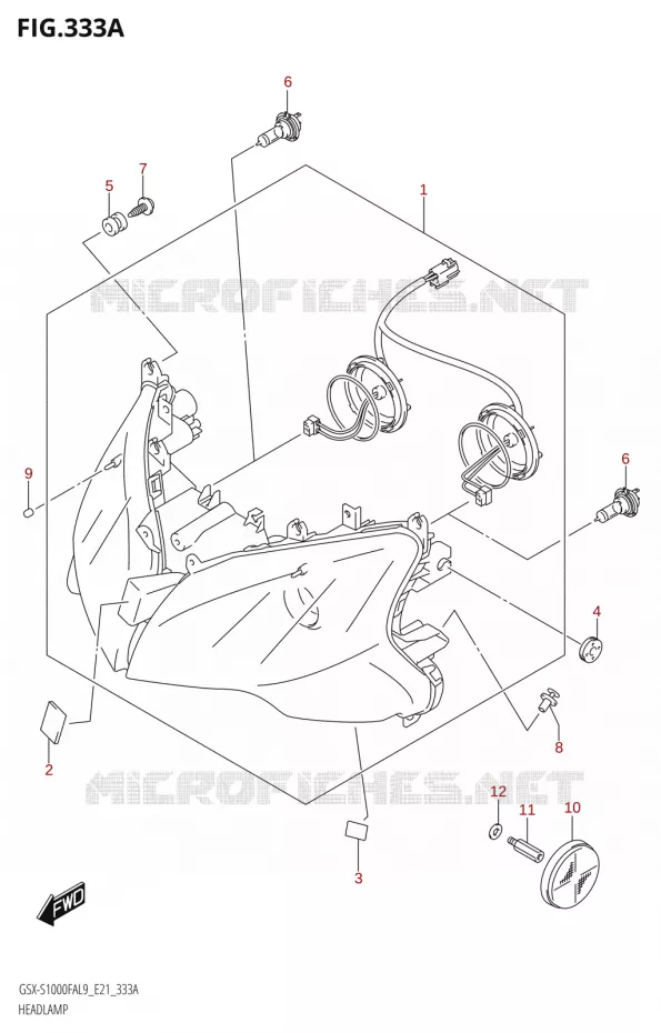 KOPLAMP Suzuki MOTO 1000 GSX-S 2019  GSX-S1000FYA L9 (E21)