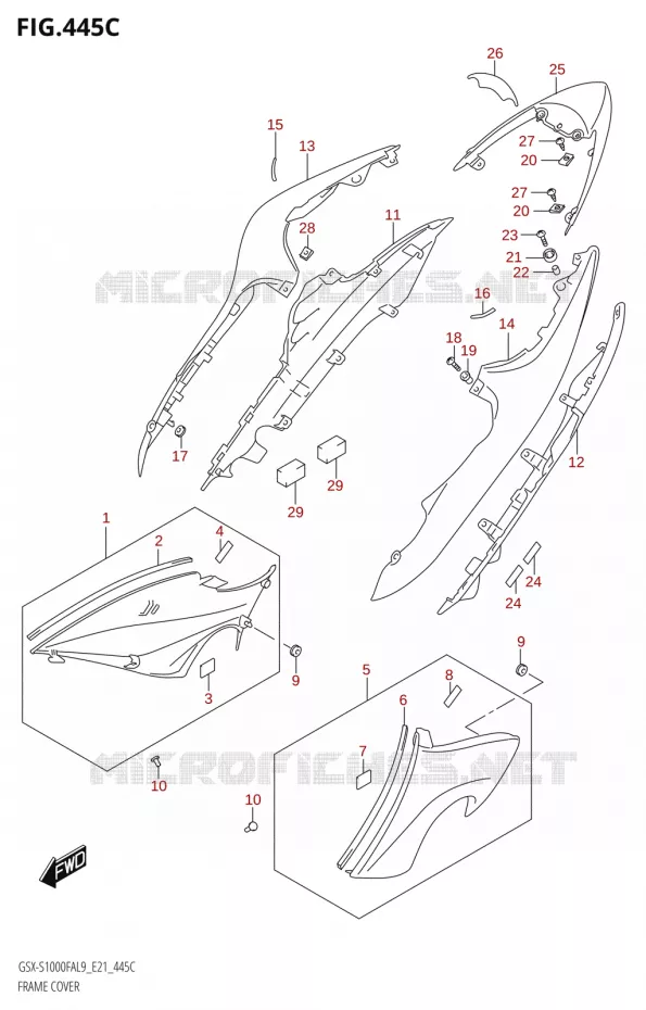 KUIP (GSX-S1000FZA:L9:E21) Suzuki MOTO 1000 GSX-S 2019  GSX-S1000FZA L9 (E21)