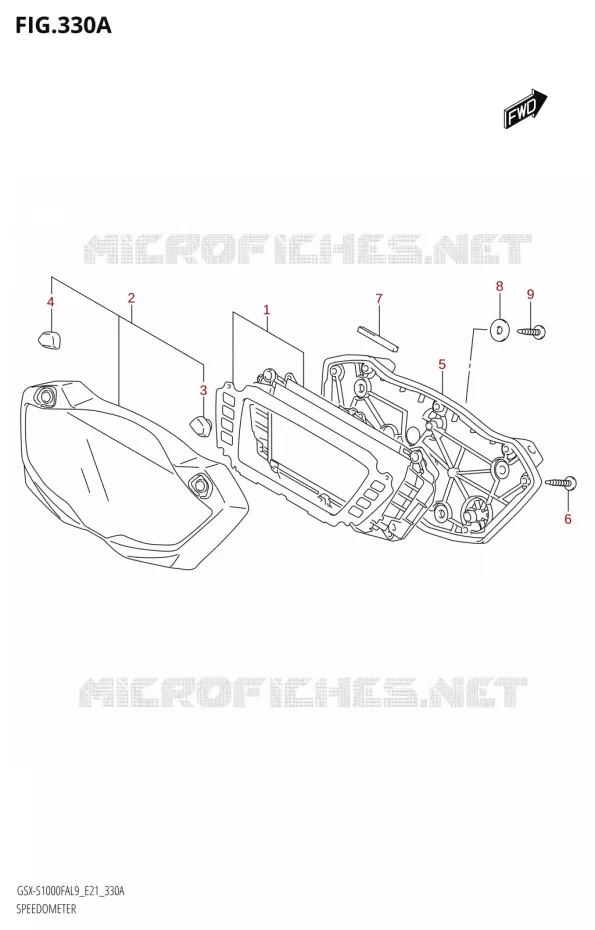 SNELHEIDSMETER Suzuki MOTO 1000 GSX-S 2019  GSX-S1000FAUF L9 (E21)