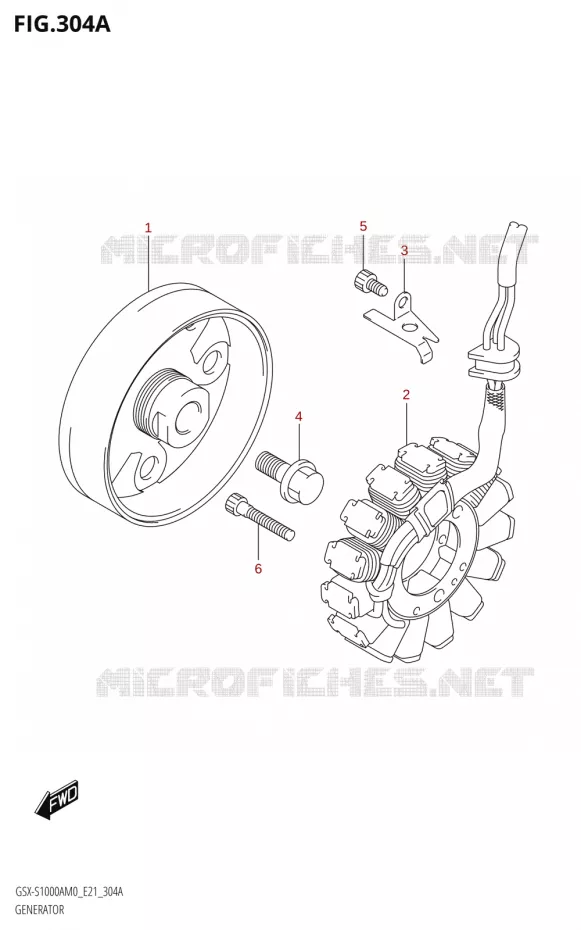 ALTERNATOR Suzuki MOTO 1000 GSX-S 2020  GSX-S1000A M0 / GSX-S1000ZA M0 (E21)