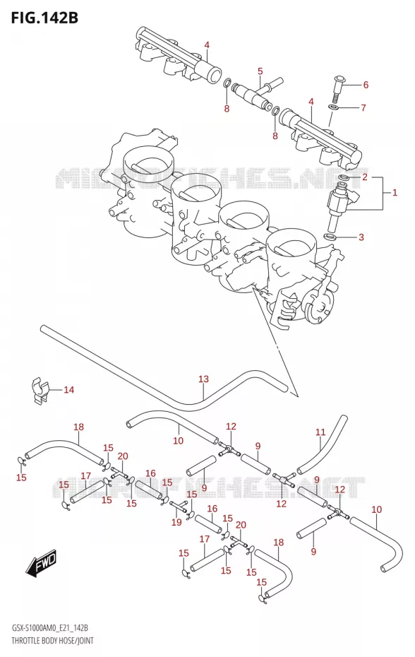 INJECTOREN Suzuki MOTO 1000 GSX-S 2020  GSX-S1000A M0 / GSX-S1000ZA M0 (E21)