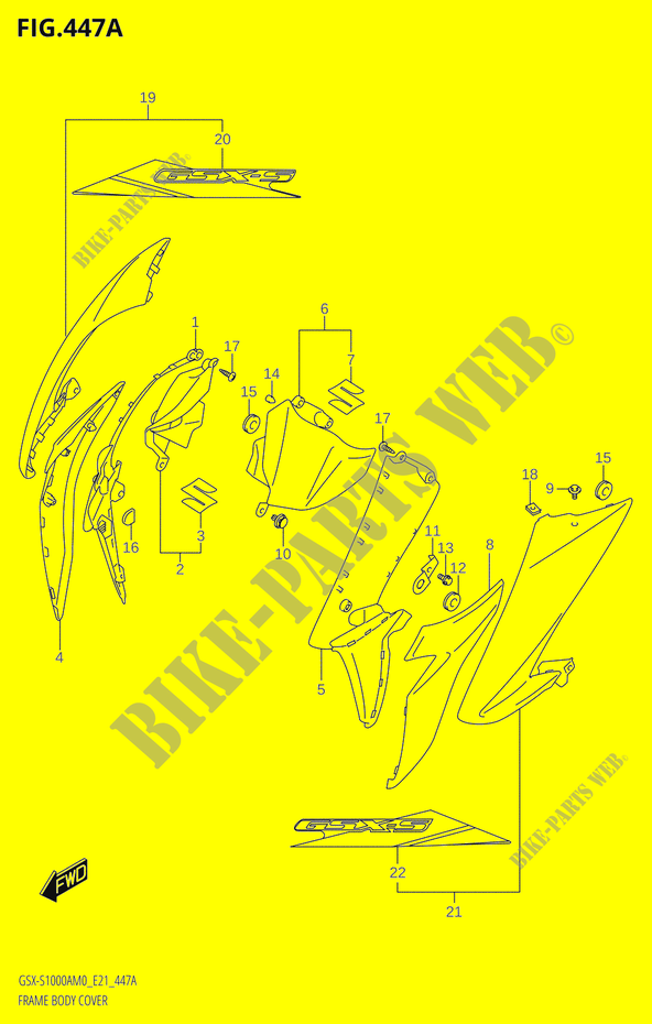 KUIP BODY COVER (GSX S1000ZA,GSX S1000ZAUF) voor Suzuki GSX-S 1000 2020