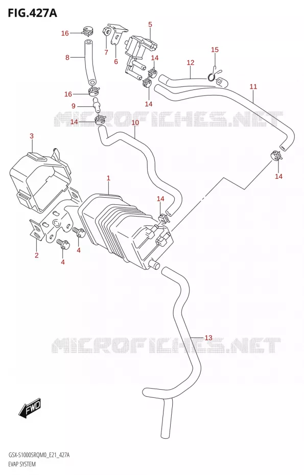 FUEL EVAP SYSTEM Suzuki MOTO 1000 KATANA 2020  GSX-S1000SRQ M0 (E21)