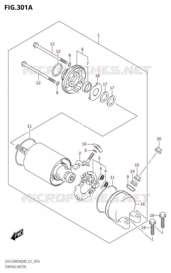 STARTMOTOR Suzuki MOTO 1000 KATANA 2019  GSX-S1000SRQ L9 (E21)