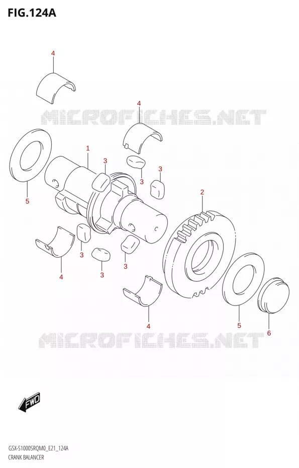 CRANK BALANCER Suzuki MOTO 1000 KATANA 2019  GSX-S1000STQ L9 (E21)