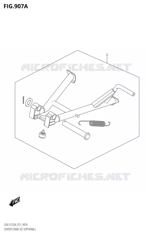 CENTER STAND SET (OPTIONAL) Suzuki MOTO 125 GSX-S 2018  GSX-S125ML L8 (P21)