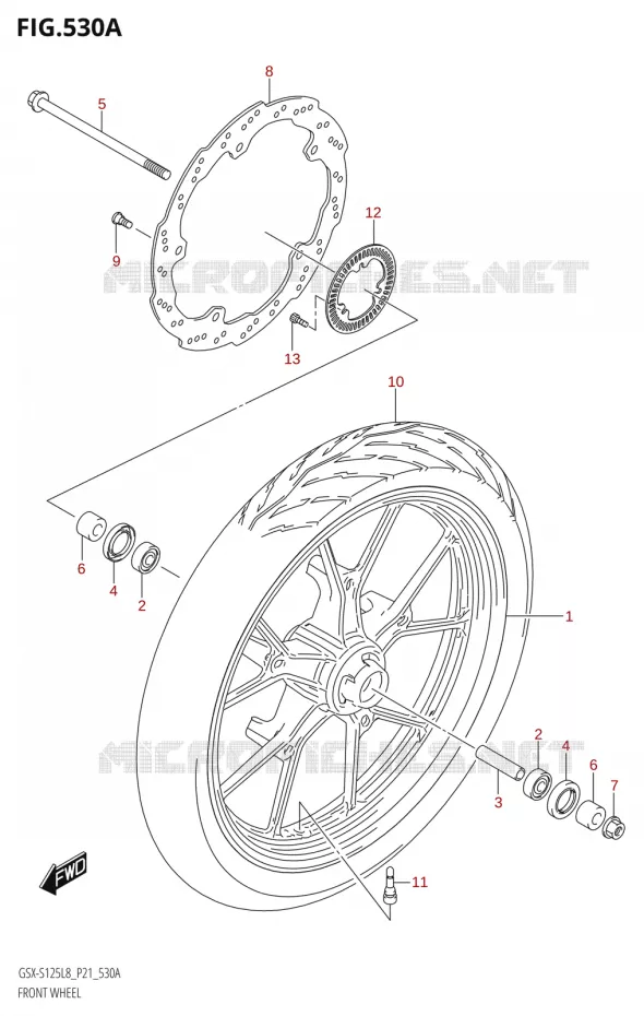 VOORWIEL Suzuki MOTO 125 GSX-S 2018  GSX-S125ML L8 (P21)