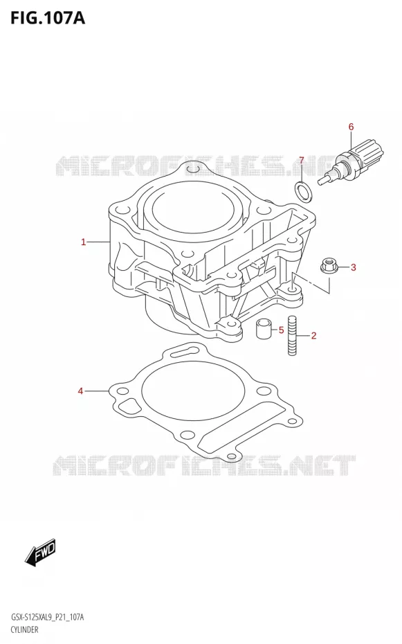 CILINDER Suzuki MOTO 125 GSX-S 2019  GSX-S125XA L9 (P21)