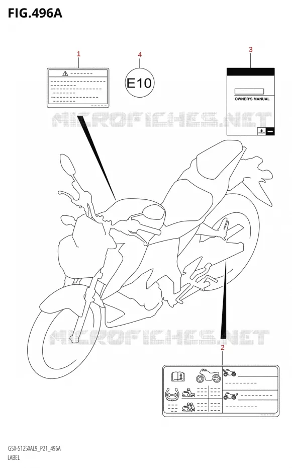ETIKET Suzuki MOTO 125 GSX-S 2019  GSX-S125XA L9 (P21)