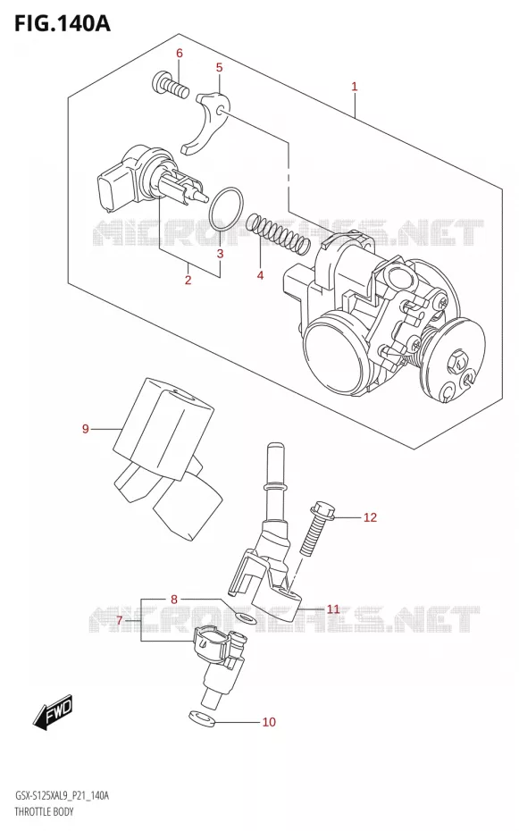 GASKLEPHUIS Suzuki MOTO 125 GSX-S 2019  GSX-S125XA L9 (P21)
