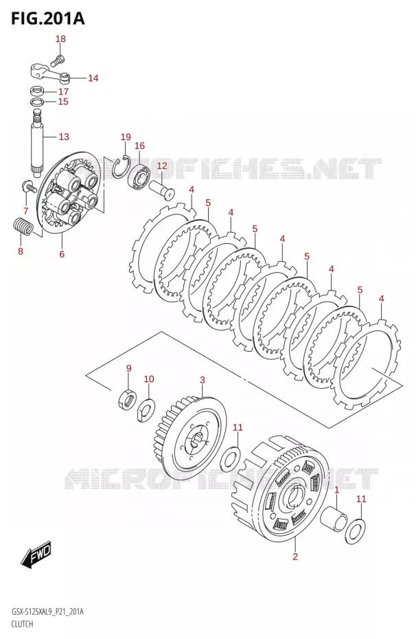 KOPPELING Suzuki MOTO 125 GSX-S 2019  GSX-S125XA L9 (P21)