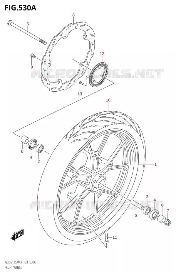 VOORWIEL Suzuki MOTO 125 GSX-S 2019  GSX-S125XA L9 (P21)