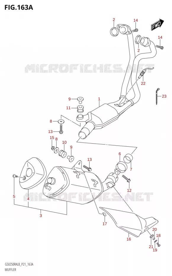 GELUIDDEMPER Suzuki MOTO 250 INAZUMA 2018  GW250RA L8 (P21)