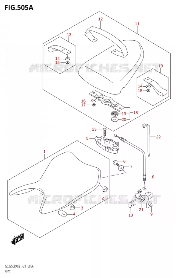 SEAT Suzuki MOTO 250 INAZUMA 2018  GW250RAZ L8 (P21)