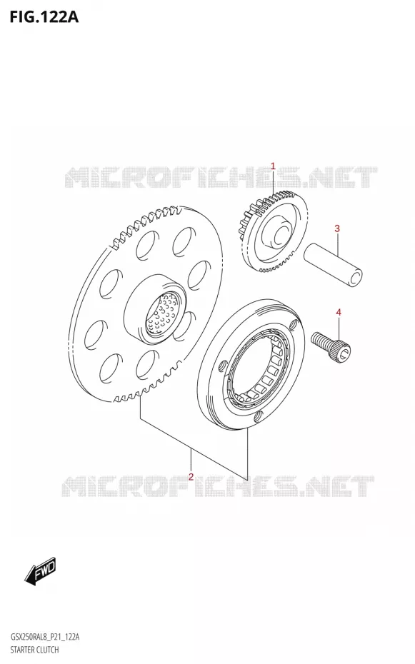 STARTMOTOR KOPPELINGS Suzuki MOTO 250 INAZUMA 2018  GW250RA L8 (P21)