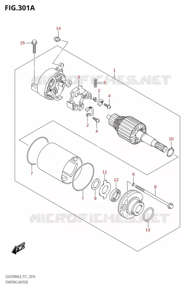 STARTMOTOR Suzuki MOTO 250 INAZUMA 2018  GW250RAZ L8 (P21)
