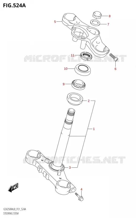 STUURKOLOM Suzuki MOTO 250 INAZUMA 2018  GW250RAZ L8 (P21)