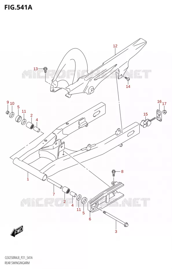 SWINGARM Suzuki MOTO 250 INAZUMA 2018  GW250RAZ L8 (P21)