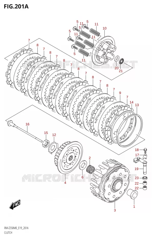 KOPPELING Suzuki MOTO 250 RM-Z 2020  RM-Z250 M0 (E19)