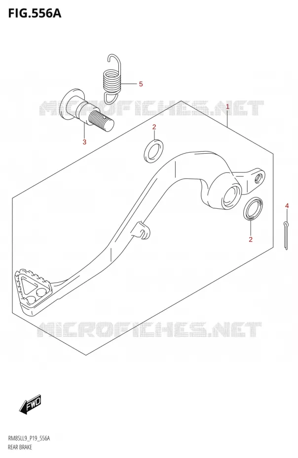 ACHTERREM Suzuki MOTO 85 RM 2019  RM85L L9 (P19)