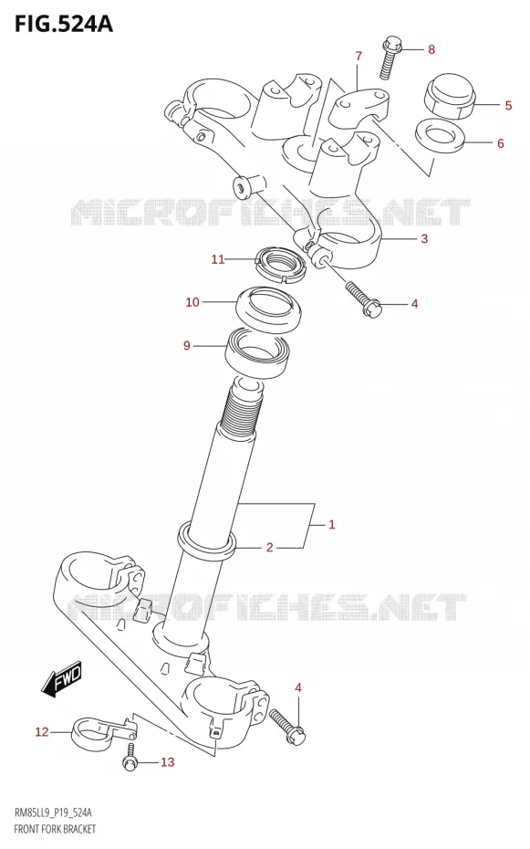 STUURKOLOM Suzuki MOTO 85 RM 2019  RM85L L9 (P19)