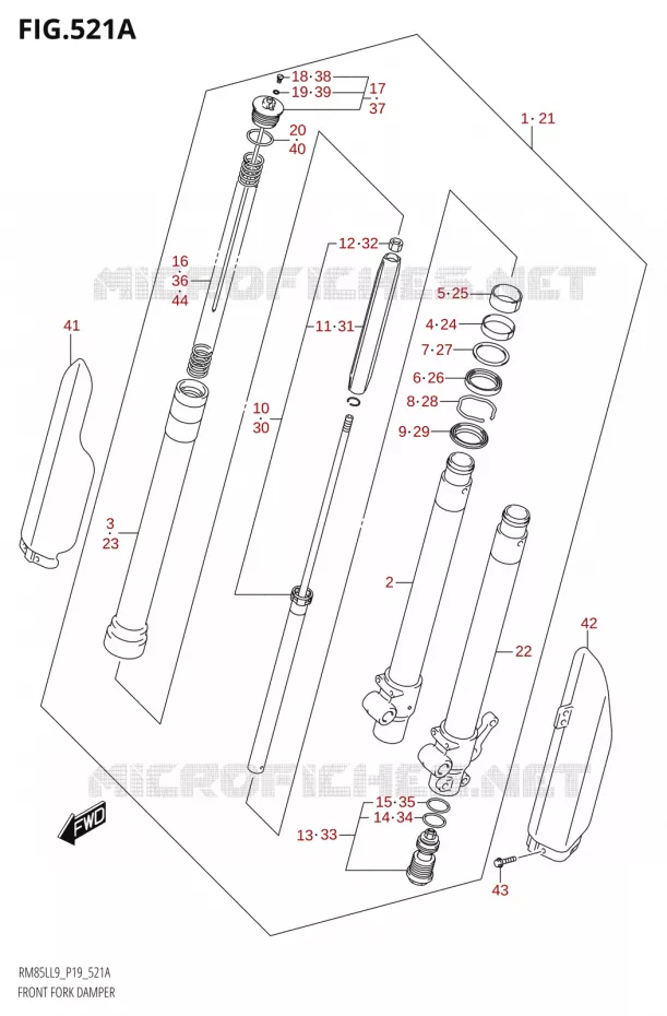 VOORVORK Suzuki MOTO 85 RM 2019  RM85L L9 (P19)
