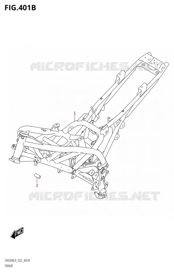 FRAMES (SV650AL9 E19) Suzuki MOTO 650 SV 2019  SV650A L9 (E02)