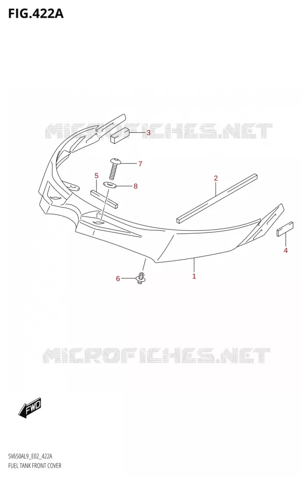 FUEL TANK VOORKLEP Suzuki MOTO 650 SV 2019  SV650XA L9 (E02)