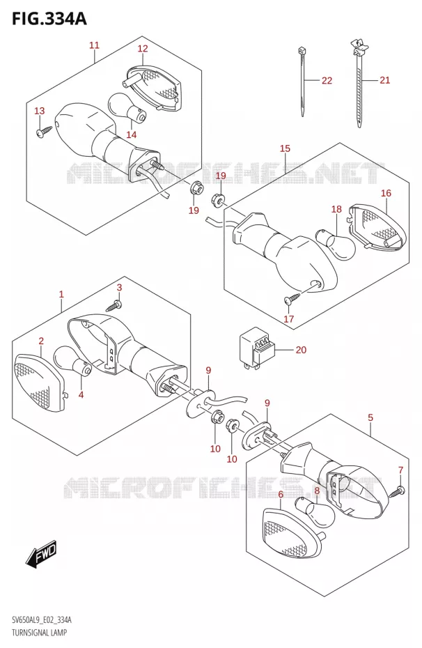 INDICATOREN Suzuki MOTO 650 SV 2019  SV650XA L9 (E02)