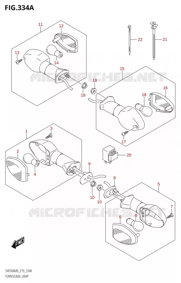 INDICATOREN Suzuki MOTO 650 SV 2020  SV650A (E19)