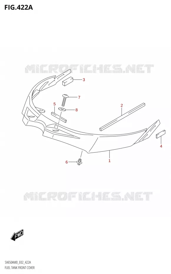 FUEL TANK VOORKLEP Suzuki MOTO 650 SV 2020  SV650A M0 (E02)