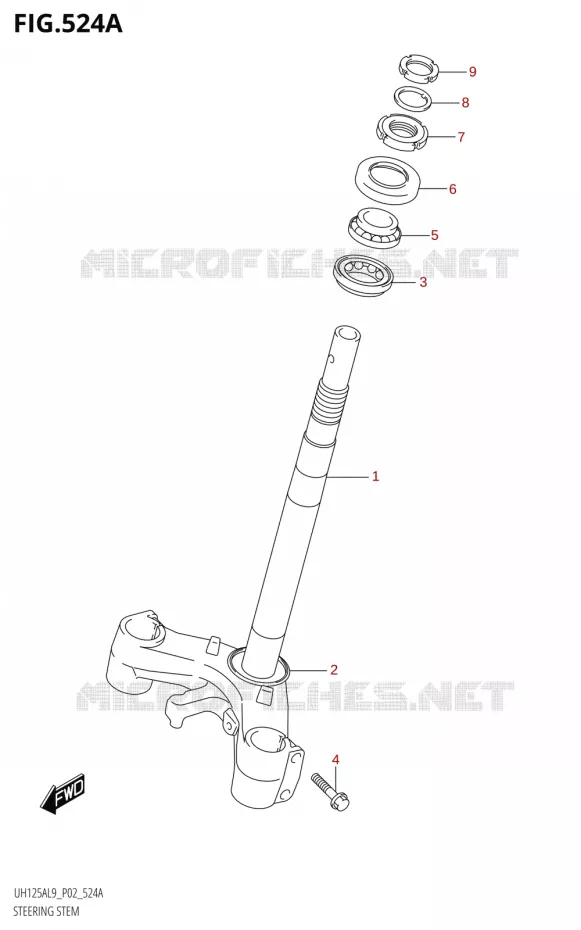 STUURKOLOM Suzuki SCOOTER 125 BURGMAN 2019  UH125A L9 (P02)
