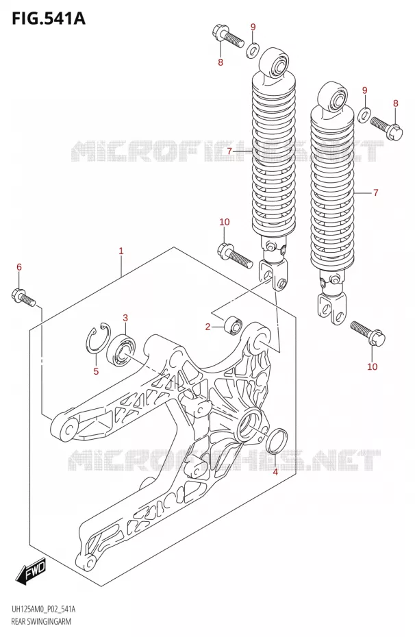 SWINGARM Suzuki SCOOTER 125 BURGMAN 2020  UH125A M0 (P02)
