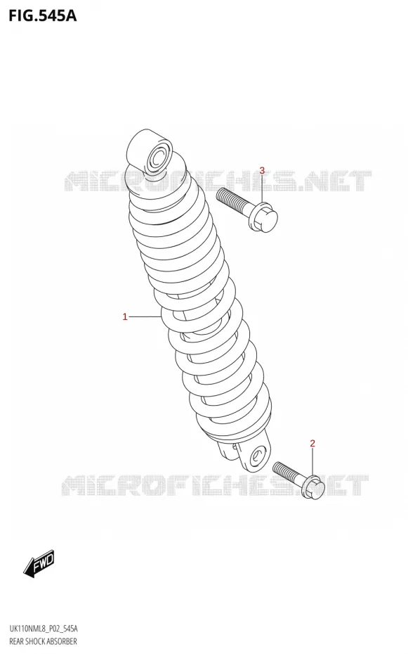 ACHTER SCHOKDEMPER Suzuki SCOOTER 110 ADDRESS 2018  UK110NM L8 (P02)