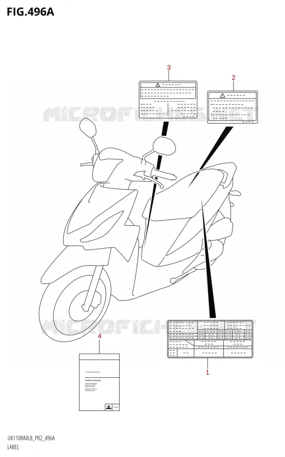 ETIKETP02) Suzuki SCOOTER 110 ADDRESS 2018  UK110NM L8 (P02)