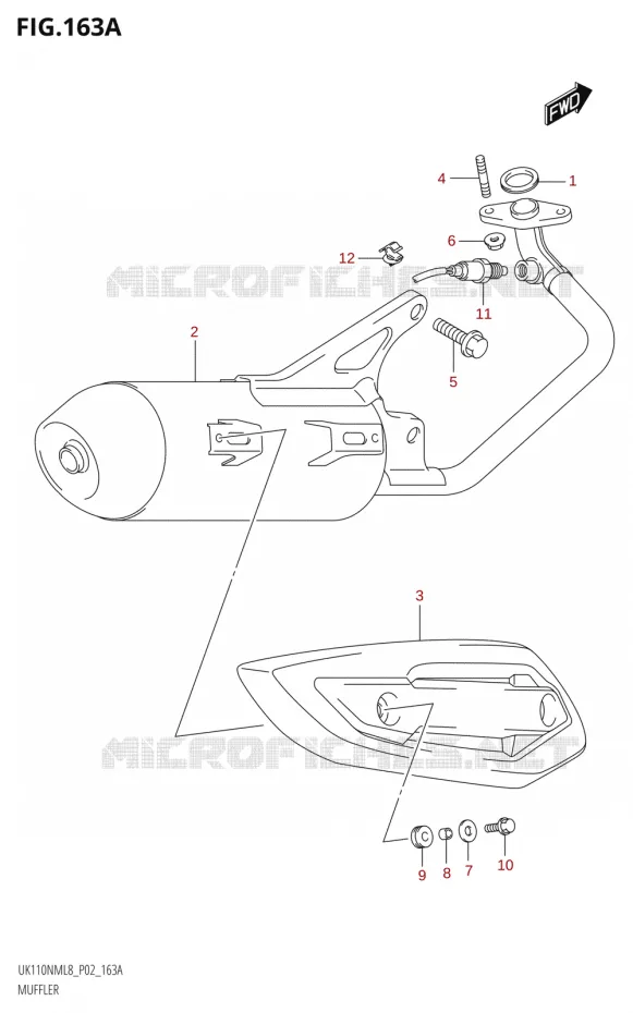 GELUIDDEMPER Suzuki SCOOTER 110 ADDRESS 2018  UK110NM L8 (P02)