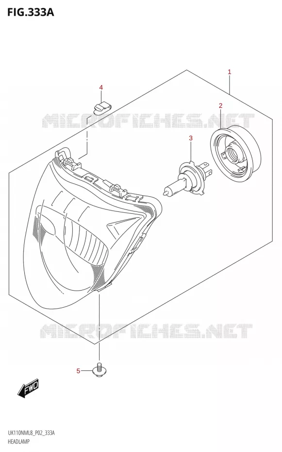 KOPLAMP Suzuki SCOOTER 110 ADDRESS 2018  UK110NM L8 (P02)