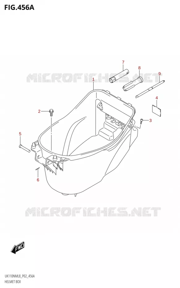 OPBERGRUIMTE Suzuki SCOOTER 110 ADDRESS 2018  UK110NM L8 (P02)